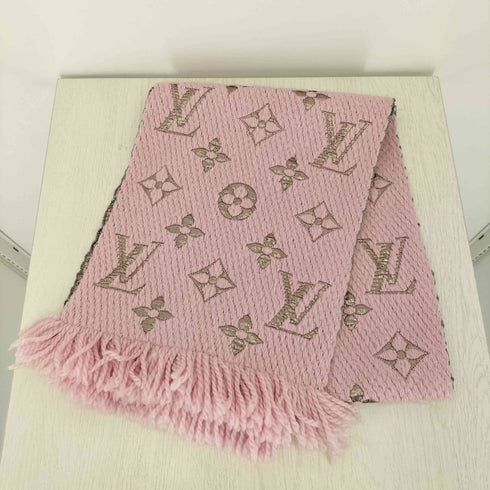 ルイヴィトン LOUIS VUITTON エシャルプ・ロゴマニア シャイン ローズ・バレリーヌ マフラー レディース