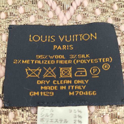 ルイヴィトン LOUIS VUITTON エシャルプ・ロゴマニア シャイン ローズ・バレリーヌ マフラー レディース