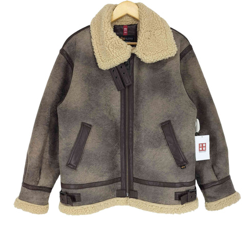 アルファインダストリーズ ALPHA INDUSTRIES フェイクムートン B-3 フライトジャケット メンズ JPN:M