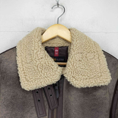 アルファインダストリーズ ALPHA INDUSTRIES フェイクムートン B-3 フライトジャケット メンズ JPN:M