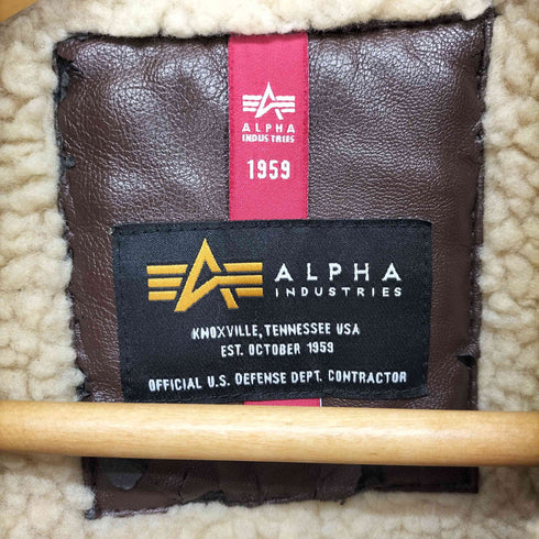 アルファインダストリーズ ALPHA INDUSTRIES フェイクムートン B-3 フライトジャケット メンズ JPN:M