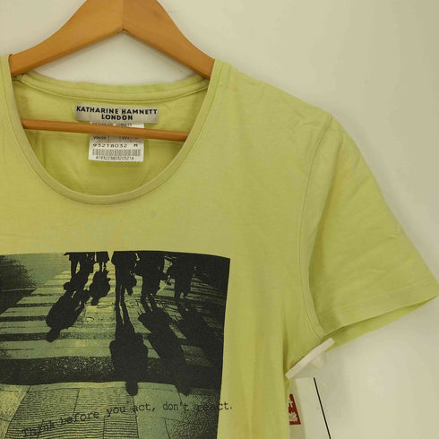 キャサリンハムネットロンドン KATHARINE HAMNETT LONDON Uネック フロント プリント Tシャツ メンズ JPN:M