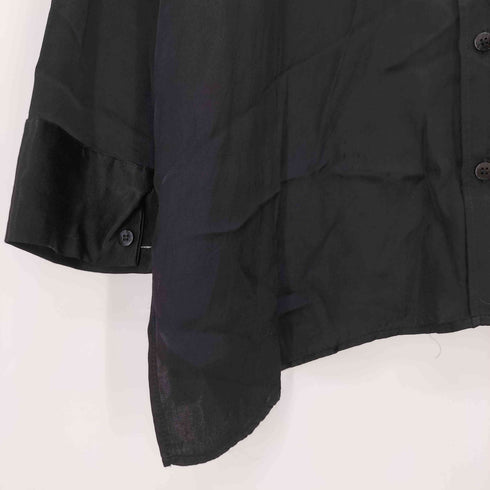 ザラ ZARA サイドスリット サテン 長袖シャツ レディース import:S