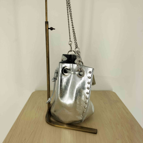 ジーナシス JEANASIS フェイクレザーキンチャクBAG レディース