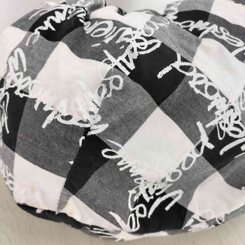ヴィヴィアンウエストウッドアクセサリー Vivienne Westwood Accessories メッセージプリント ブロックチェック オーブロゴ コットン ハンドバッグ レディース