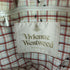 ヴィヴィアンウエストウッドアクセサリー Vivienne Westwood Accessories メッセージプリント ブロックチェック オーブロゴ コットン ハンドバッグ レディース