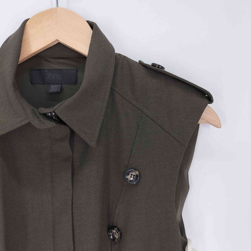 ザラ ZARA ナポレオンノースリーブワンピース レディース import:M