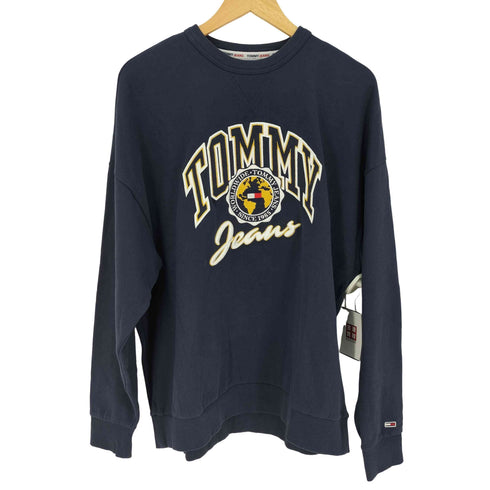 トミージーンズ tommy jeans フラッグ 刺繍ロゴ クルーネックスウェット メンズ JPN:S