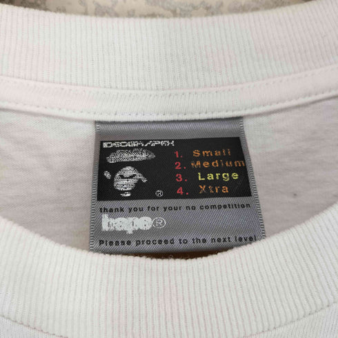 アベイシングエイプ A BATHING APE 00S beautiful world フォト Tシャツ 袖裾シングル メンズ L