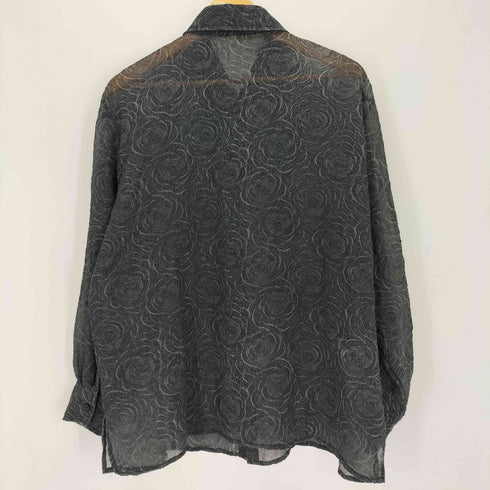 EXJ STUDIO 総柄シアースタンドカラーシャツ メンズ
