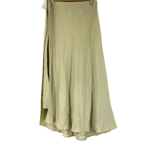 OUNCE tulip satin skirt レイヤードデザイン サイドスリット サテン フレア スカート レディース JPN:2