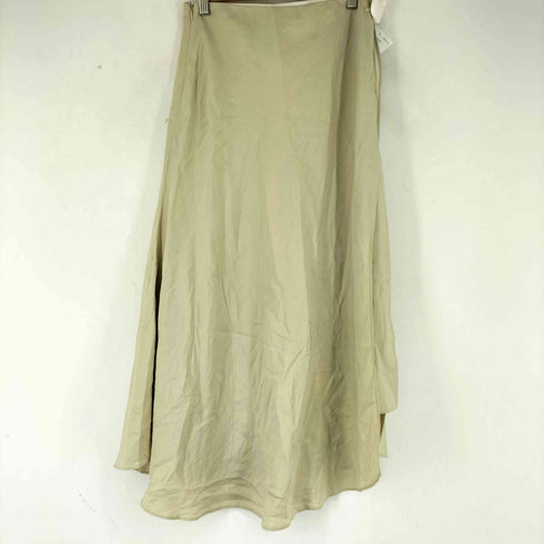 OUNCE tulip satin skirt レイヤードデザイン サイドスリット サテン フレア スカート レディース JPN:2