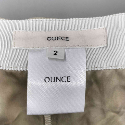 OUNCE tulip satin skirt レイヤードデザイン サイドスリット サテン フレア スカート レディース JPN:2
