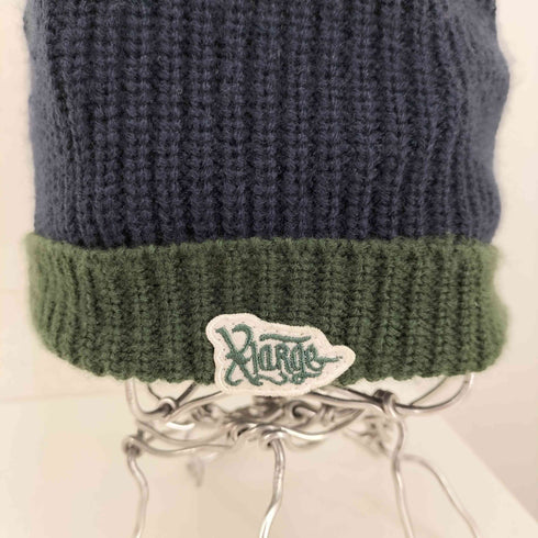 エクストララージ XLARGE ロゴ刺繍 ツートンカラー ビーニー ニット帽 メンズ