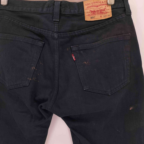 リーバイス Levis 092刻印 501 ユーロ ボタンフライ ブラックストレッチデニム メンズ 32