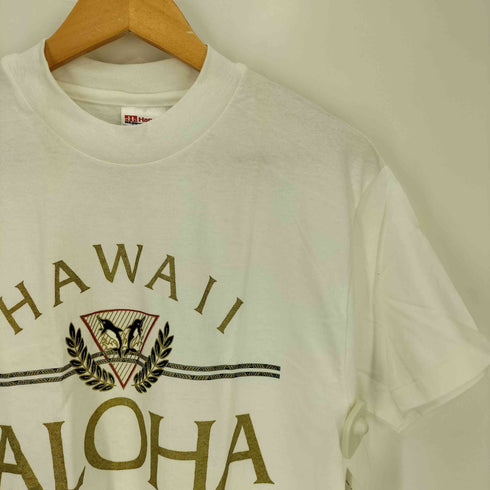 ヘインズ Hanes 90S USA製 シングルステッチ HAWAII ALOHA Tシャツ メンズ import:M
