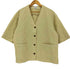 ロクビューティーアンドユースユナイテッドアローズ 6 BEAUTY & YOUTH UNITED ARROWS COTTON JACQUARD V NECK 5SLEEVE SHIRT レディース