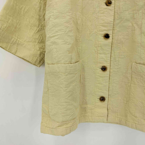 ロクビューティーアンドユースユナイテッドアローズ 6 BEAUTY & YOUTH UNITED ARROWS COTTON JACQUARD V NECK 5SLEEVE SHIRT レディース