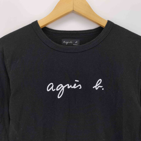 アニエスベー agnes b. ロゴプリント コットン 長袖 Tシャツ Cool レディース T2