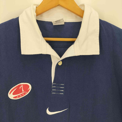 ナイキ NIKE 90S スウッシュ刺繍 ワッペン スウェット ポロシャツ メンズ import:XL