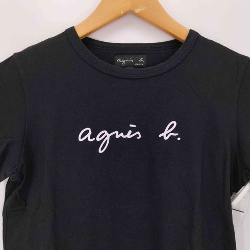 アニエスベー agnes b. ロゴプリント コットン 半袖 Tシャツ レディース 2