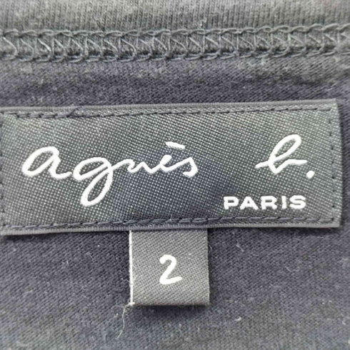 アニエスベー agnes b. ロゴプリント コットン 半袖 Tシャツ レディース 2