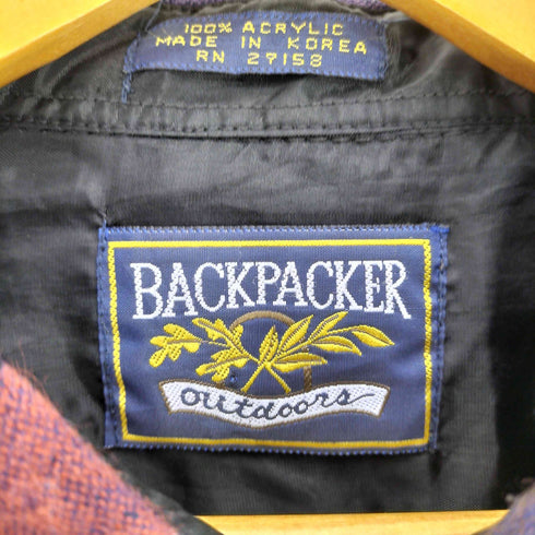 90S BLACKPACKER アクリル チェック L/S シャツ メンズ import:XL