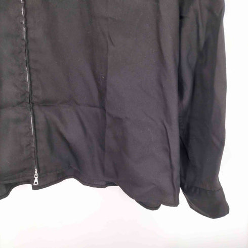 ソフネット SOPHNET. 26SS DRAPE ZIP-UP SHIRT ドレープ ジップアップ L/S ブラック シャツ ダブルジップ メンズ JPN:3