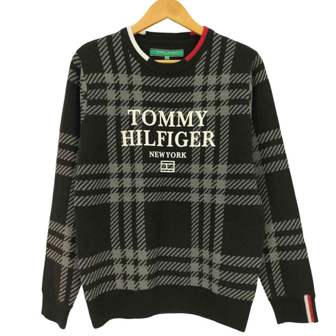 トミーヒルフィガーゴルフ TOMMY HILFIGER GOLF フロントロゴ アクリル ナイロン ニット メンズ import:M