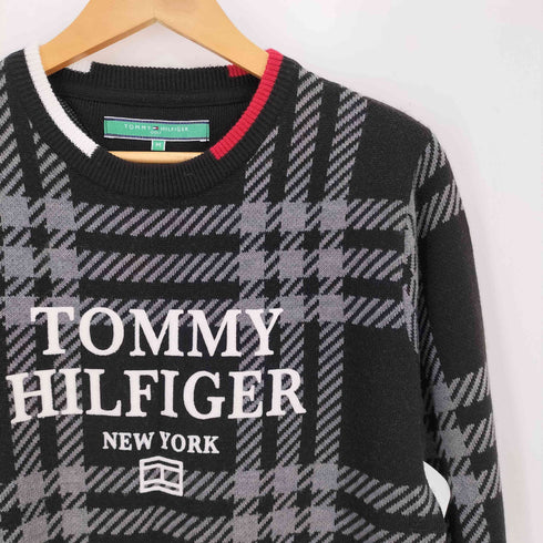 トミーヒルフィガーゴルフ TOMMY HILFIGER GOLF フロントロゴ アクリル ナイロン ニット メンズ import:M