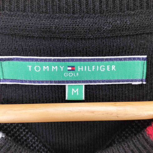 トミーヒルフィガーゴルフ TOMMY HILFIGER GOLF フロントロゴ アクリル ナイロン ニット メンズ import:M
