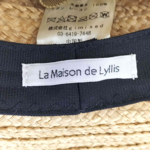 ラメゾンドリリス La Maison de Lyllis リボンデザインストローハット レディース