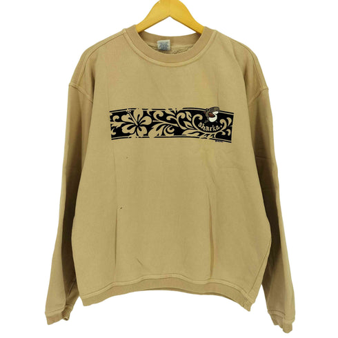 クレイジーシャツ CRAZY SHIRTS 90S ロシア製 両面プリント クルーネックスウェット メンズ import:M