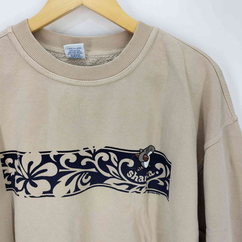 クレイジーシャツ CRAZY SHIRTS 90S ロシア製 両面プリント クルーネックスウェット メンズ import:M