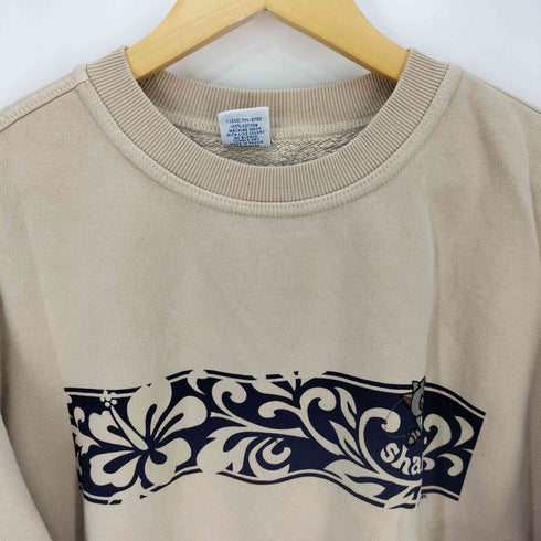 クレイジーシャツ CRAZY SHIRTS 90S ロシア製 両面プリント クルーネックスウェット メンズ import:M