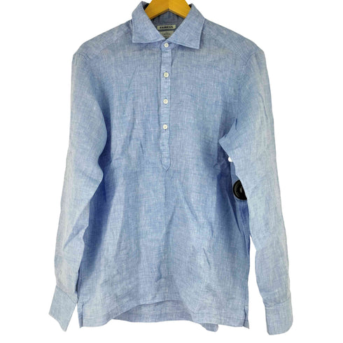 フェアファクス FAIRFAX ALBIN リネン100% L/S プルオーバー シャツ メンズ import:L