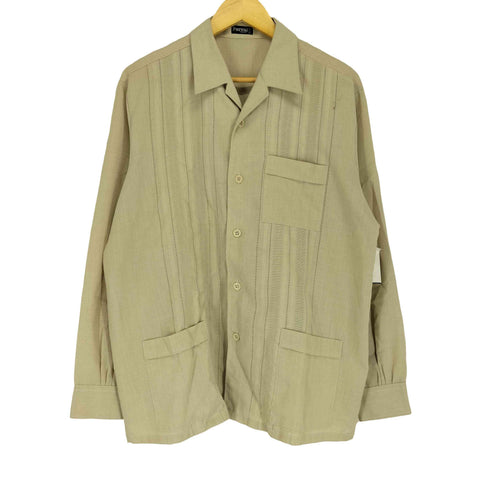 Perval ペルヴァル 60-70S MADE IN ITALY レーヨン混 長袖 キューバシャツ メンズ 4