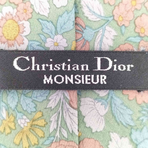 クリスチャンディオール Christian Dior シルク100% 総柄 ネクタイ メンズ