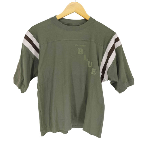 マディソンブルー MADISONBLUE BI-COLOR LINE TEE フロッキープリント カットソー レディース 00