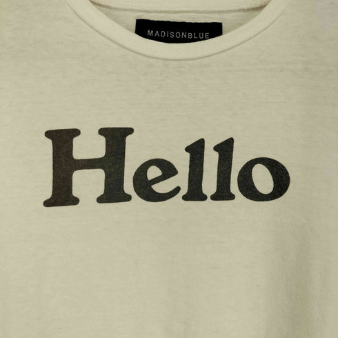マディソンブルー MADISONBLUE HELLO CREW NECK TEE ハロー クルーネック Tシャツ レディース JPN:S