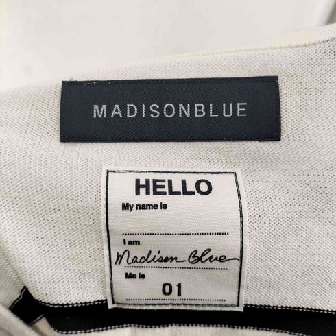 マディソンブルー MADISONBLUE ボーダープルオーバー バックロゴ プリント 長袖 Tシャツ レディース JPN:S