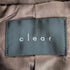クリアー clear フェイクレザー ノーカラー ジップ ジャケット レディース F
