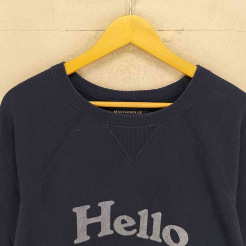 マディソンブルー MADISONBLUE HELLO SWEAT ハロー プリント クルーネック スウェット レディース JPN:M