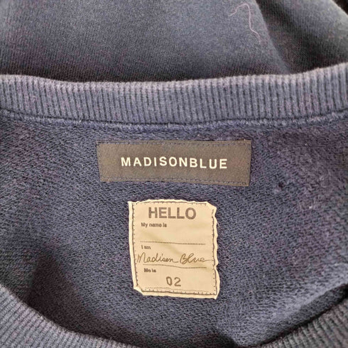 マディソンブルー MADISONBLUE HELLO SWEAT ハロー プリント クルーネック スウェット レディース JPN:M