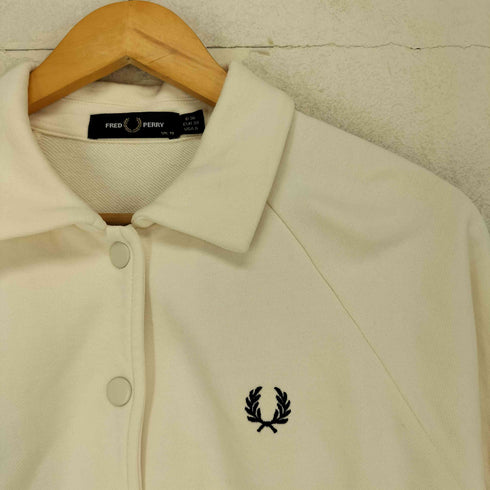フレッドペリー FRED PERRY JERSEY OVERSHIRT スウェット地シャツジャケット ジャージ レディース UK:10
