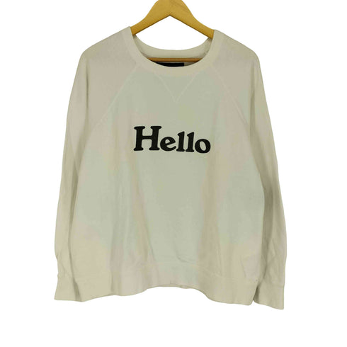 マディソンブルー MADISONBLUE HELLO SWEAT ハロー プリント クルーネック スウェット レディース JPN:M