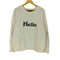 マディソンブルー MADISONBLUE HELLO SWEAT ハロー プリント クルーネック スウェット レディース JPN:M