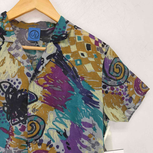 ヨーガンレール Jurgen Lehl 総柄オープンカラー S/S シャツ レディース import:L