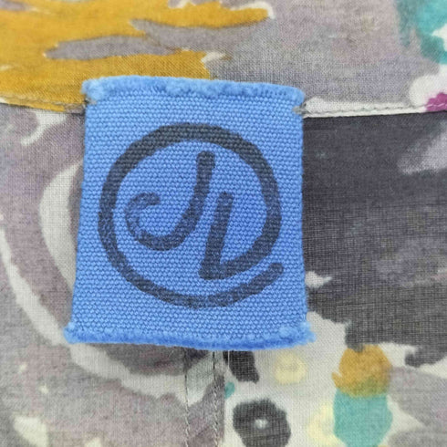 ヨーガンレール Jurgen Lehl 総柄オープンカラー S/S シャツ レディース import:L