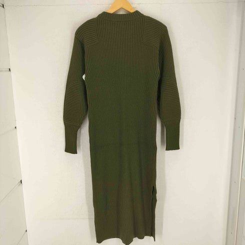 ANINE BING Wool Ribbed Knit Midi Dress リブ クルーネック ニットワンピース レディース